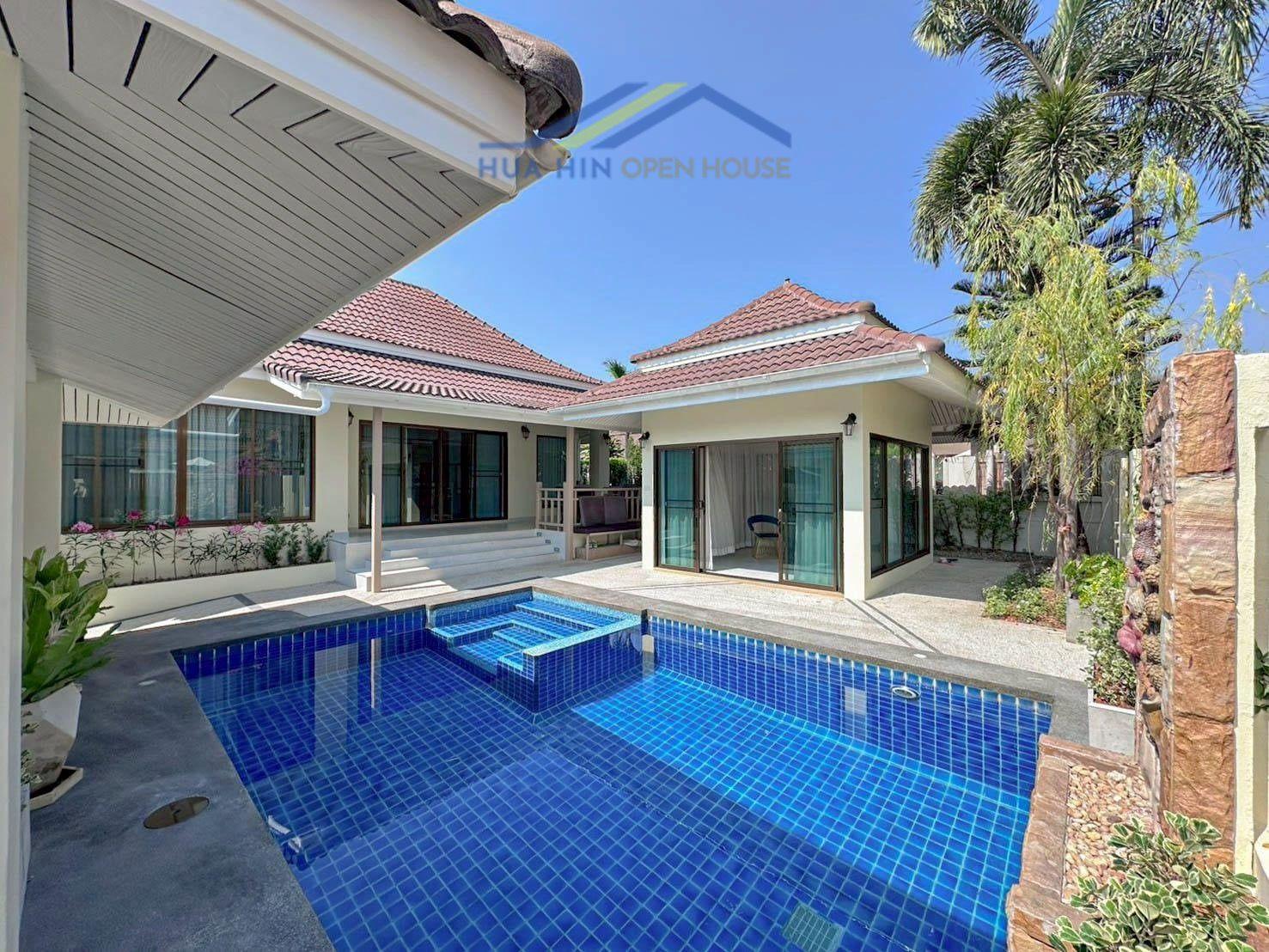 Modern Renovated 3 Bedroom Pool Villa with Pavilion | Hua Hin Soi 102 Near Bluport