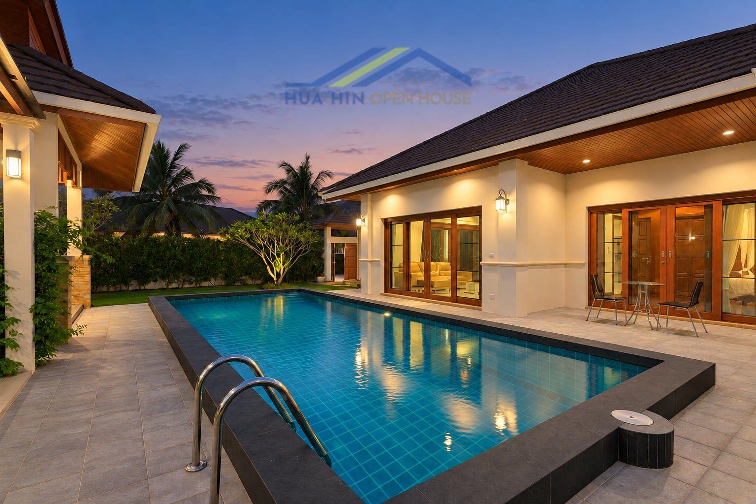 Charming Thai-Style Pool Villa with Jacuzzi and Lush Garden