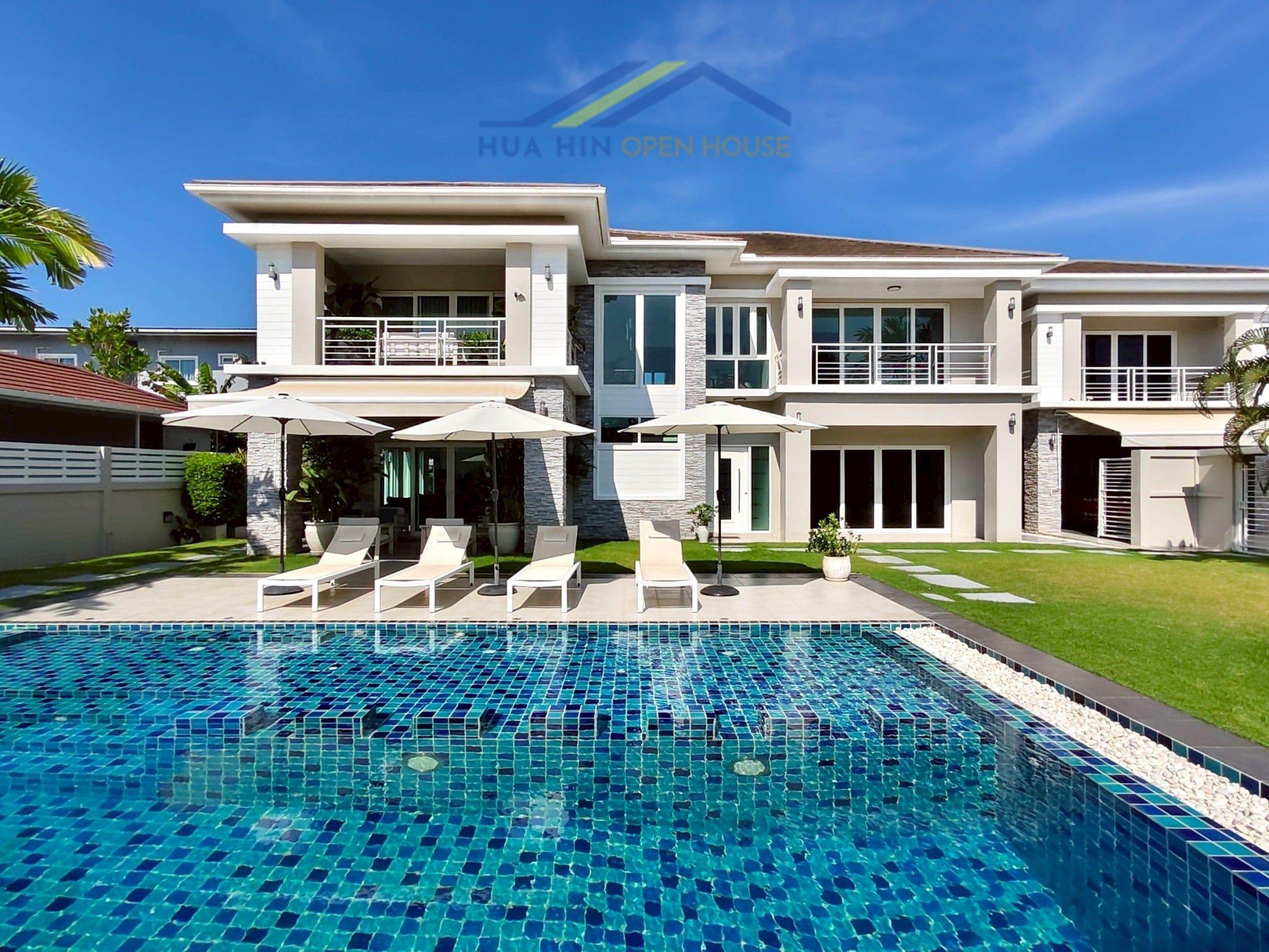 Luxury 6-Bedroom Tropical 2-Story Pool Villa for Sale in Hua Hin Soi 70