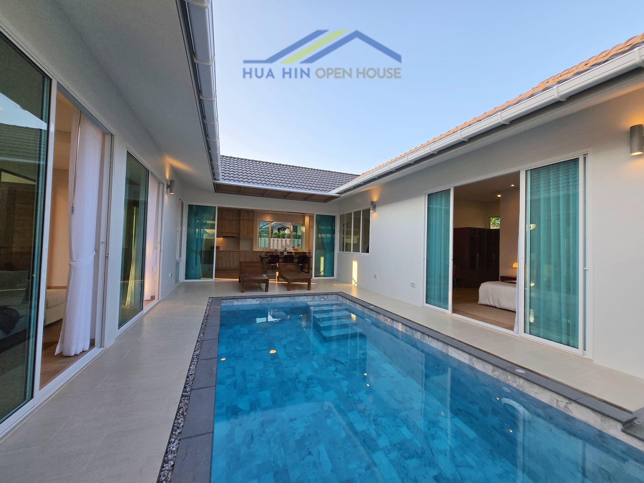 Modern 3-Bedroom Pool Villa in Hua Hin Near Black Mountain | No Common Fee