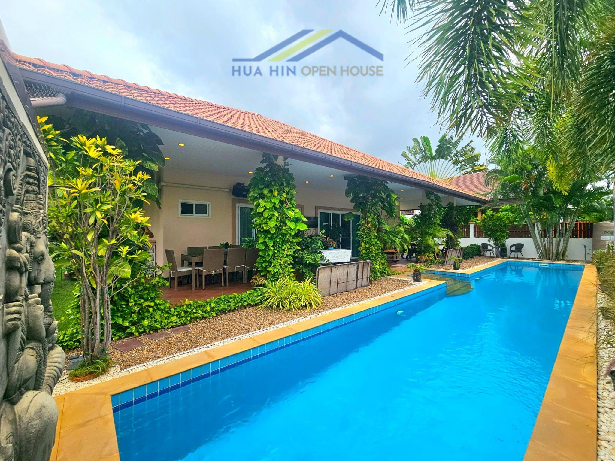 Tropical Pool Villa with 16-Meter Swimming Pool for Sale in Hua Hin Soi 2