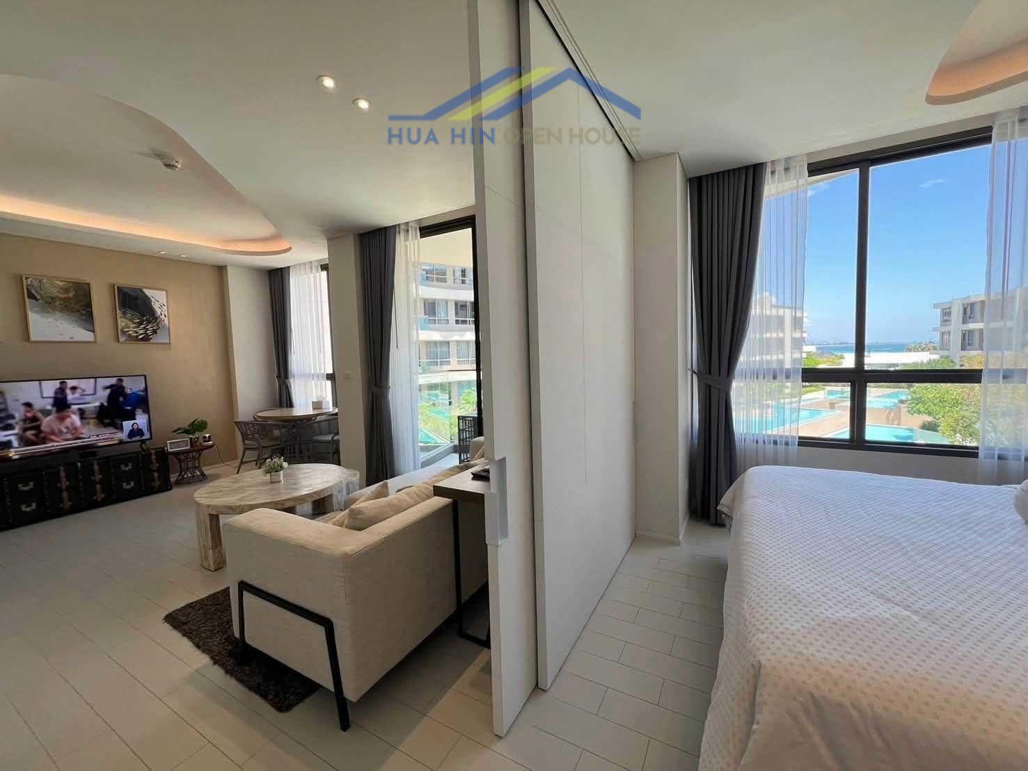 Beachfront Condo 2-Bedroom with Sea and Pool Views for Sale at Veranda Residence Hua Hin