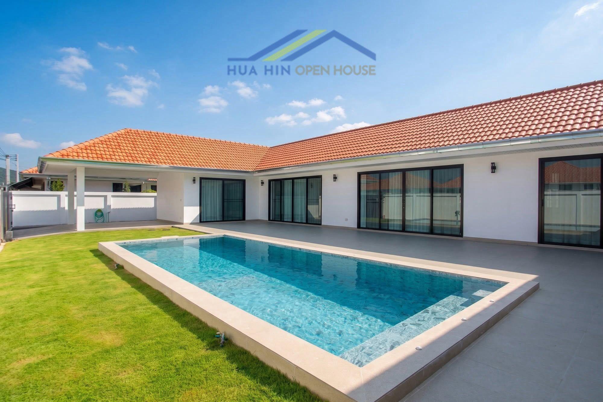Brand-New 3-Bedroom Pool Villa for Sale in South Hua Hin – Near Khao Tao