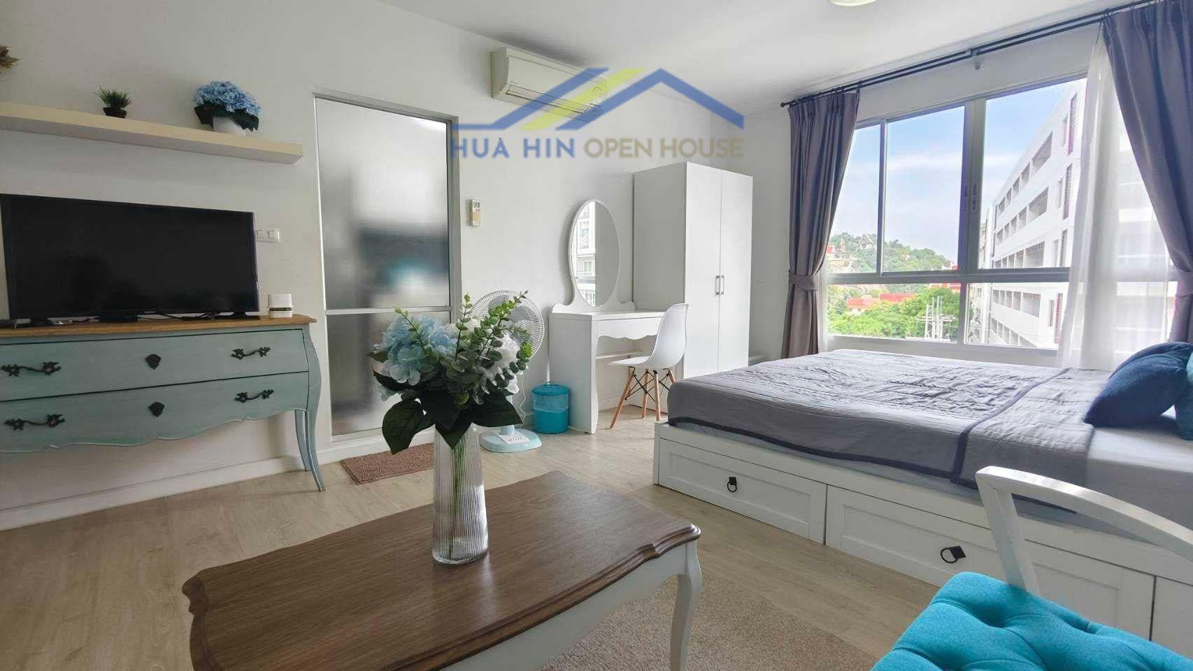 Mountain-View Studio for Rent at Baan Peang Ploen Hua Hin – 300 Metres from the Beach