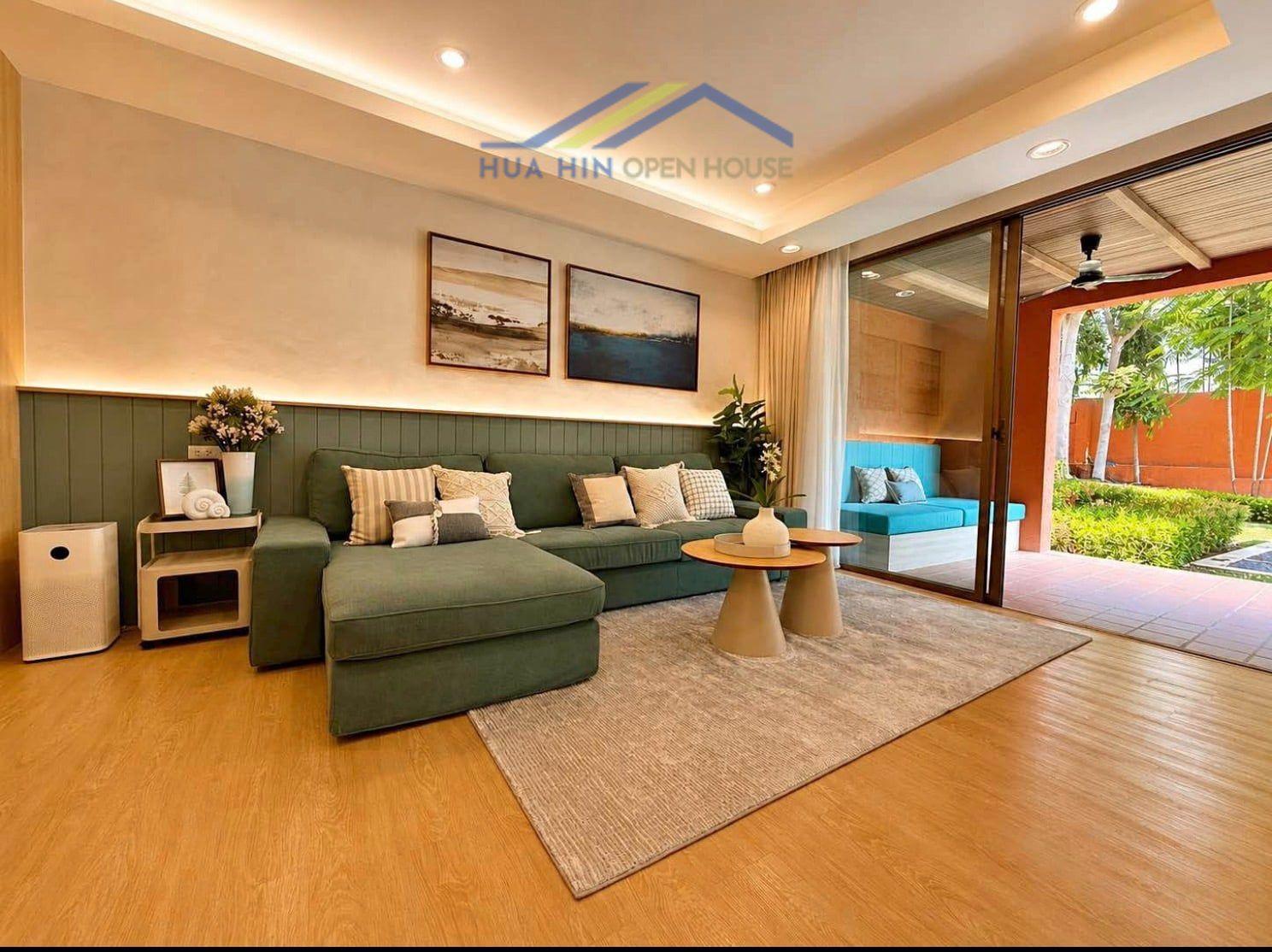 Beachfront 2-Bedroom Condo for Rent at Las Tortugas Hua Hin – Fully Renovated Ground Floor Unit