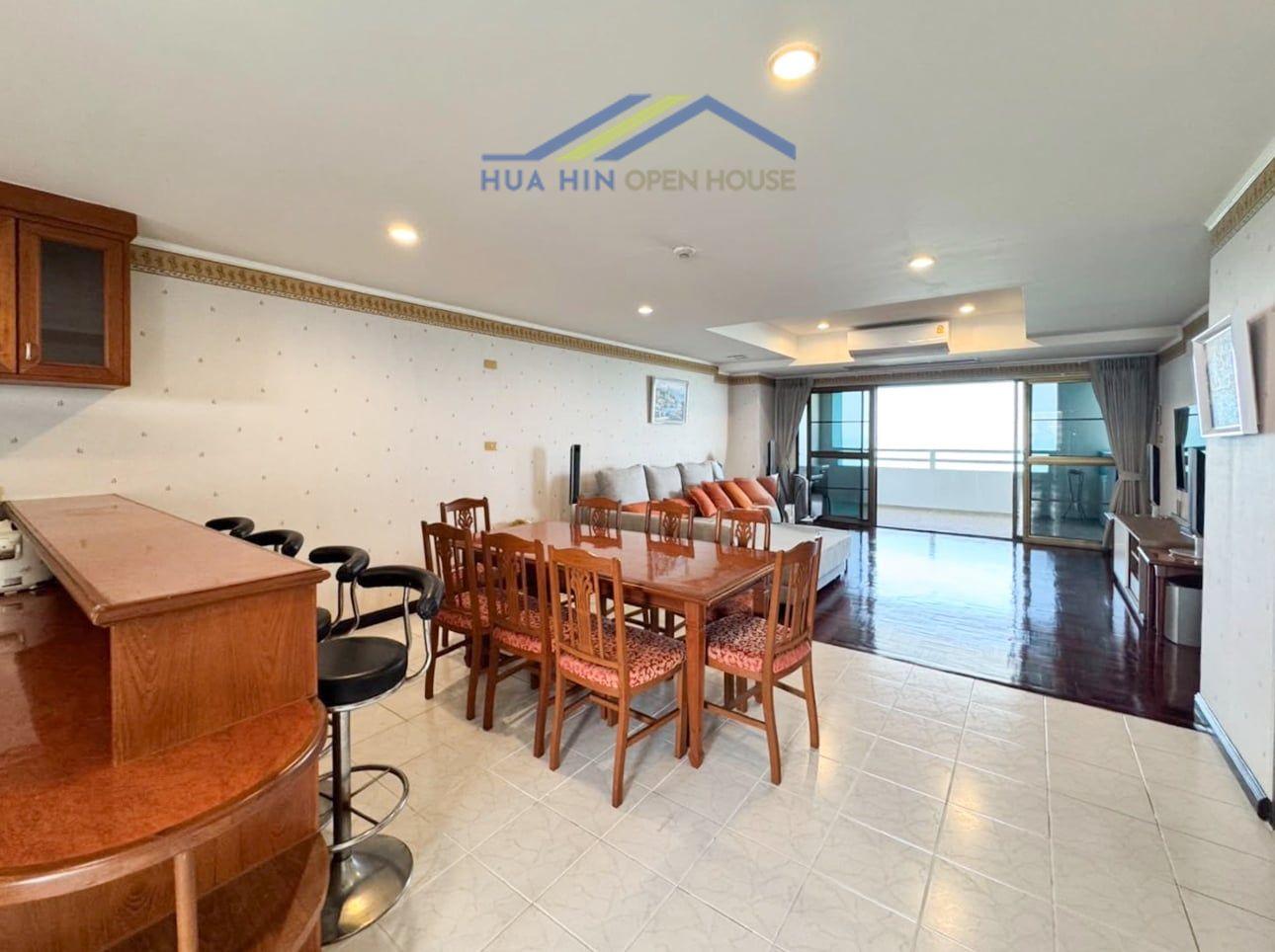 Cha-Am Grand Condotel – Spacious 2-Bedroom Beachfront Condo with Panoramic Sea Views For Sale
