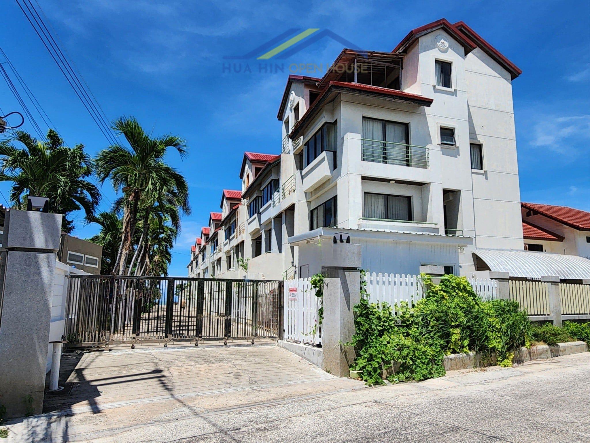 Beachfront 4-Storey Townhouse for Sale – Just 1 Minute from Khao Takiab Beach, Hua Hin