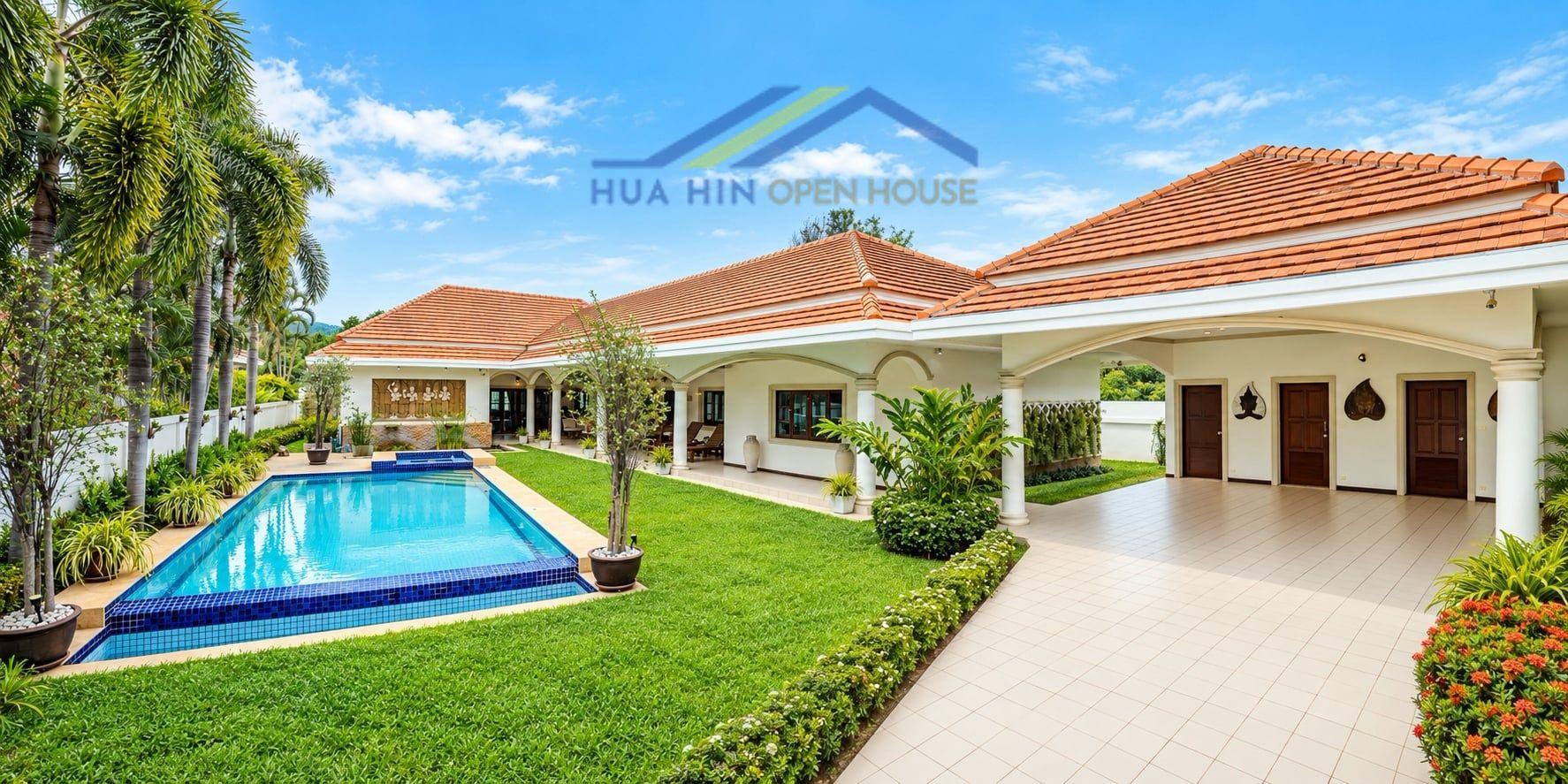 Private Tropical 4-Bedroom Pool Villa with Expansive Garden in Belgrave Villas, Hua Hin Soi 116