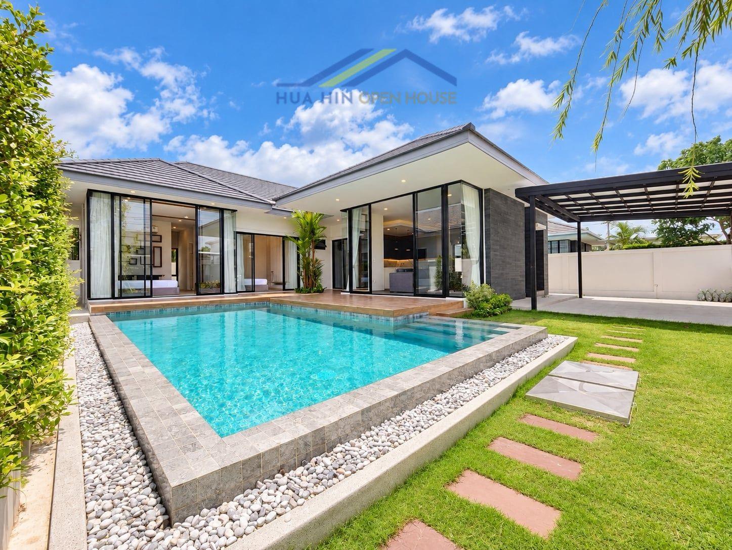 Rent Modern 3-Bedroom Private Pool Villa for Rent in Hua Hin Soi 114