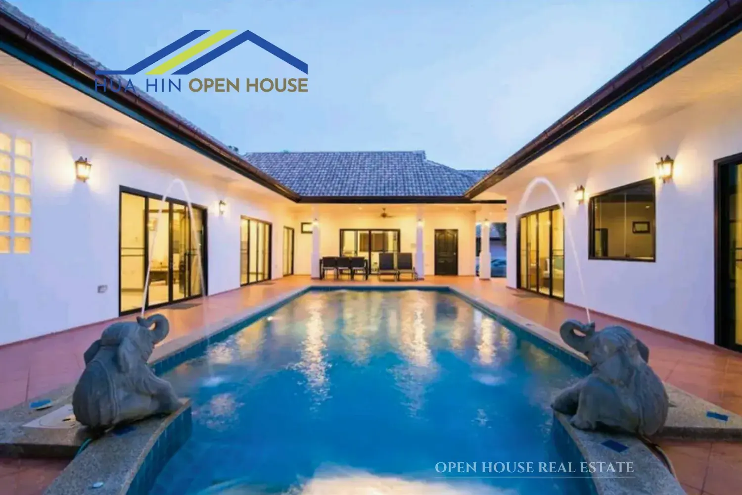 4-Bedroom Pool Villa with Guest House for Rent in Hin Lek Fai, Hua Hin