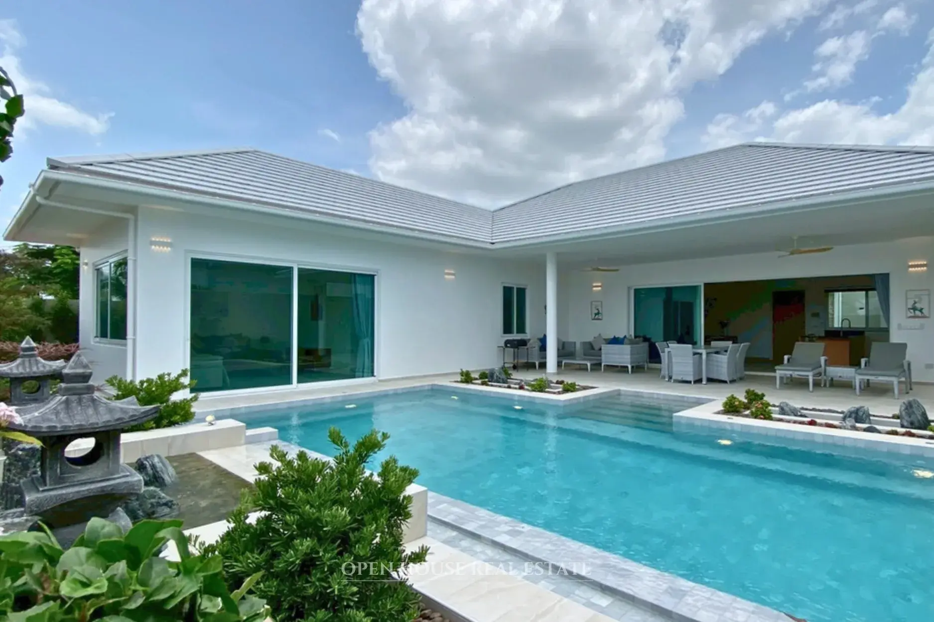 Heliconia Villa Hua Hin – 2 Bedroom Pool Home with Waterfall Feature