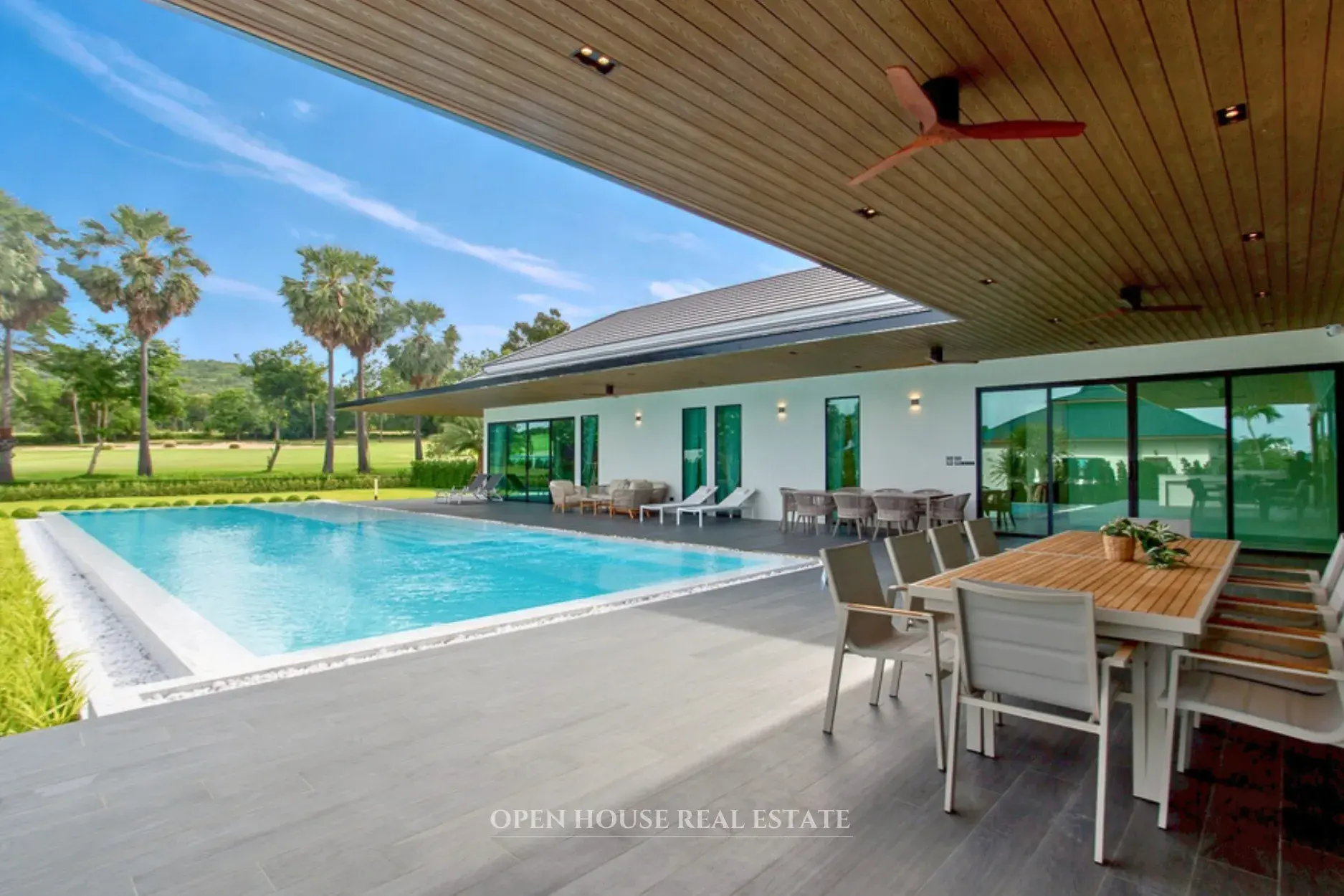 Modern Luxury Golf Course View Pool Villa Hua hin with Maid’s Quarters