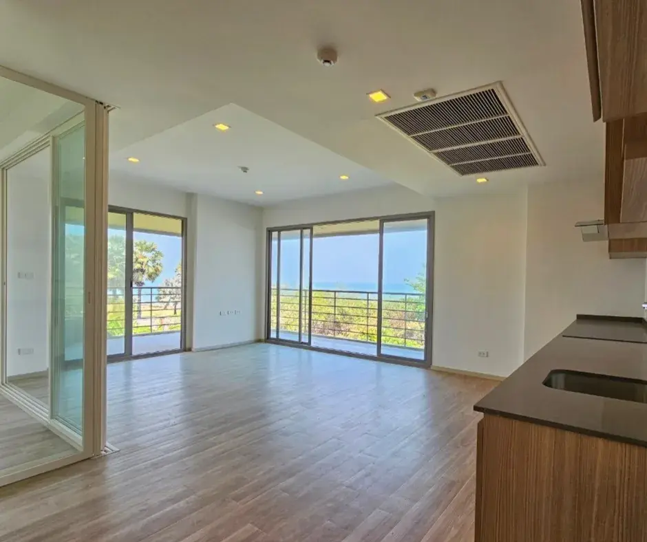 Beachfront 3-bedroom condo unit on 3rd fl. with sea view at Baan San Ngam Hua Hin Condominium, located in North Hua Hin.