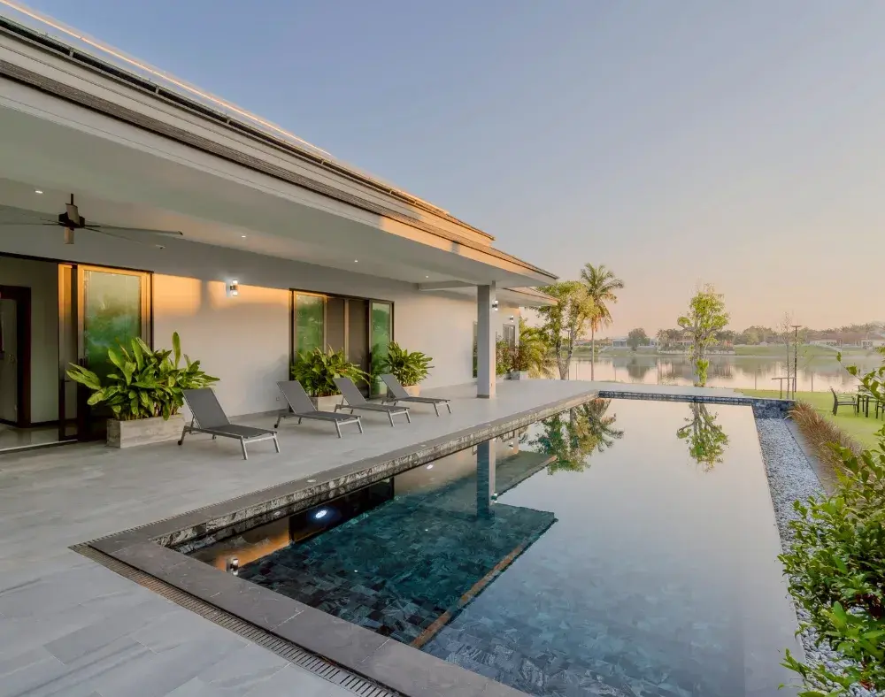 Modern 5-Bedroom Villa with Lake & Golf Course Views in Palm Hills, Hua Hin