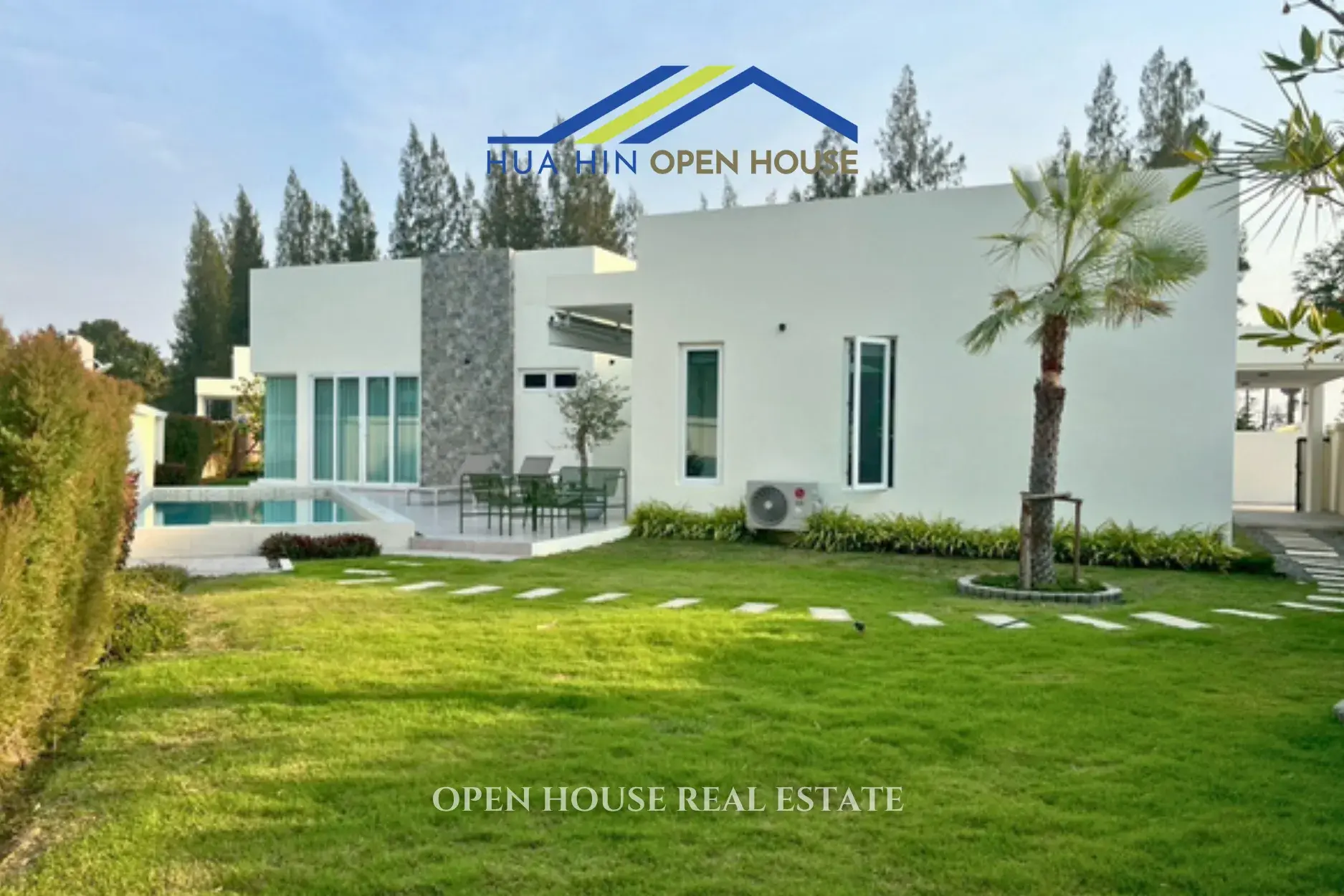 Palm Spring Villa for Sale in Hua Hin with Garden & Olive Tree