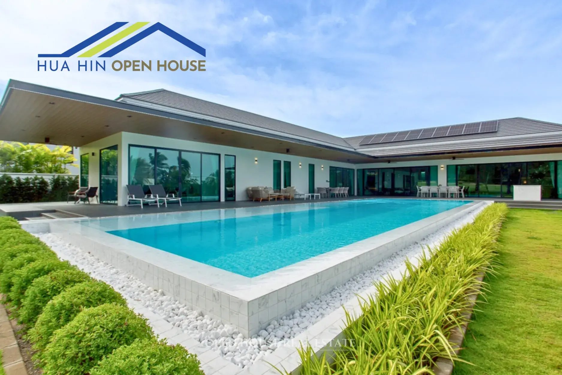 Luxury golf course pool villa for rent in Palm Hill Hua Hin