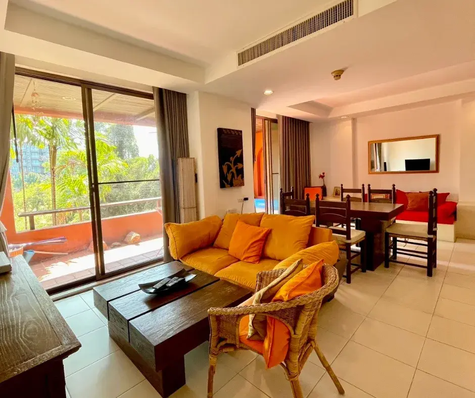3-bedroom corner unit on the 2nd fl. of Las Tortugas, a beachfront condominium in Khao Tao, Hua Hin.
