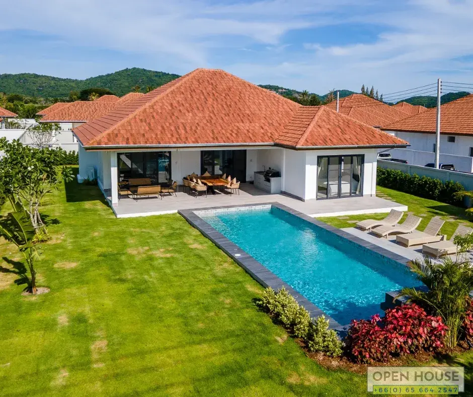 New Pool Villa with a Big Plot at Mali Lotus, Hua Hin Soi 112.