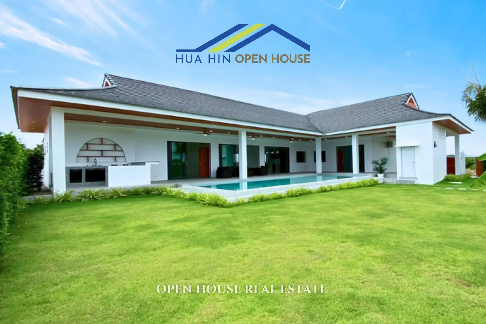 Private Pool Villa on Large Land with Outdoor Kitchen in Hua Hin