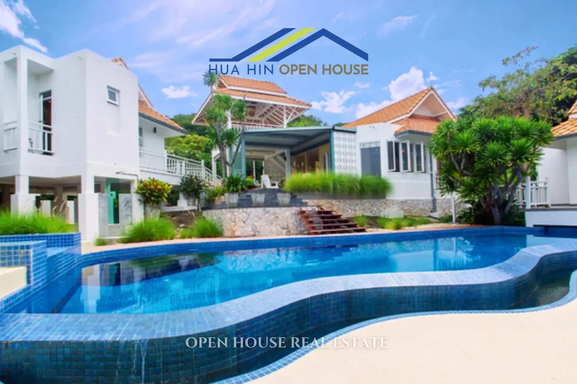 Hua Hin White Lotus Villa for Sale – Elegant Pool Home Surrounded by Nature
