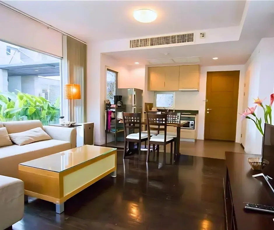 Baan San Dao Beachfront 2-bedroom condo unit on the 1st floor in Downtown Hua Hin.