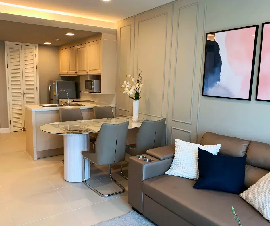 For Sale: Elegant 2-Bedroom Condo with Partial Sea View on the 4th Floor, Downtown Hua Hin